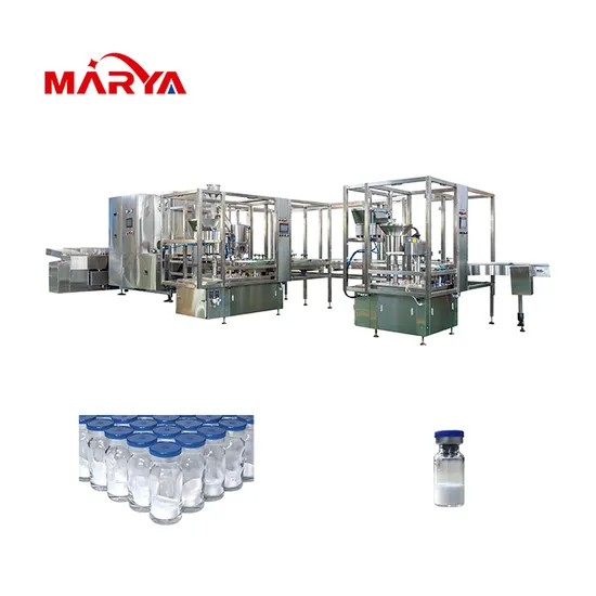 질소 퍼징 시스템을 갖춘 Marya 통합 바이알 분말 충전 및 캡핑 기계