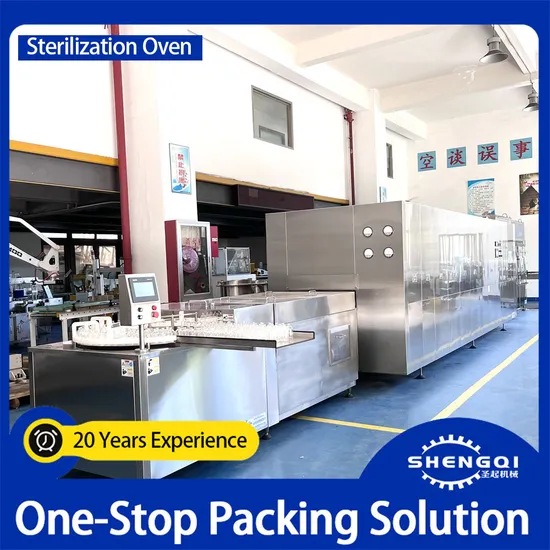 자동 충전 캡핑 생산 라인 고속 시럽 경구용 액상 제약 백신 의약품 바이알 유리 PET 병