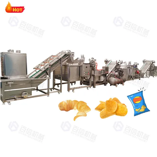 새로운 디자인 연속 감자칩 제조 라인 감자칩 생산 라인 빠른 배송